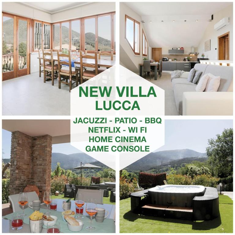NEW VILLA Jacuzzi WIFI BBQ parking GameCinema ROOM – Lucca